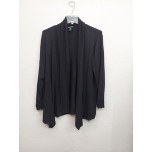 Athleta Pranayama II Wrap Cardigan Sweater Womens Extra Large Black Open Front